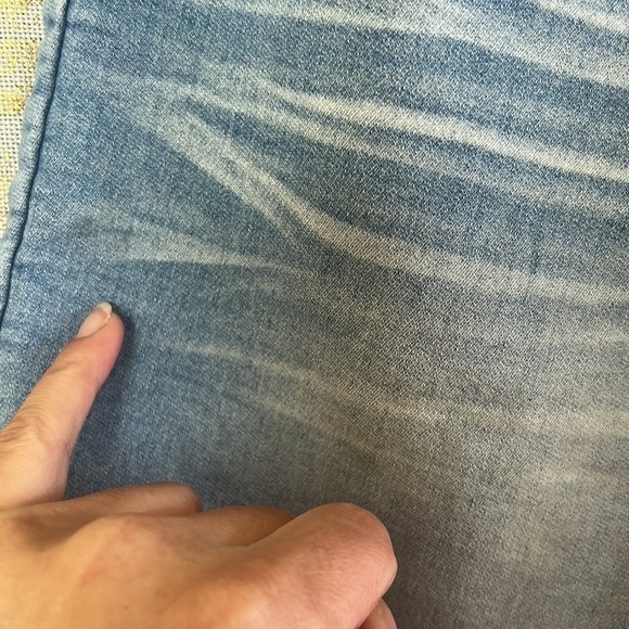 Vintage Genes Black Slim Fit Blue Medium Wash Bermuda Denim Shorts Size W30 - Picture 14 of 16